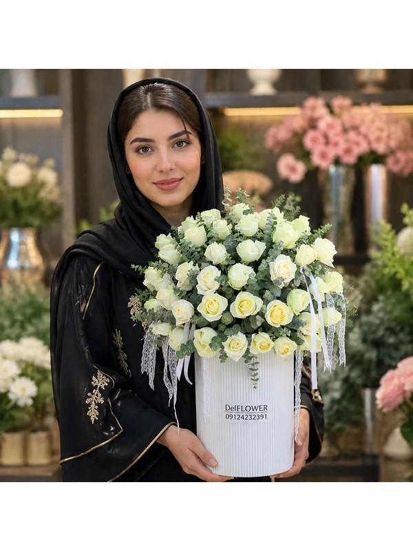 باکس گل نامزدی رز شامپاینی مدل خاص