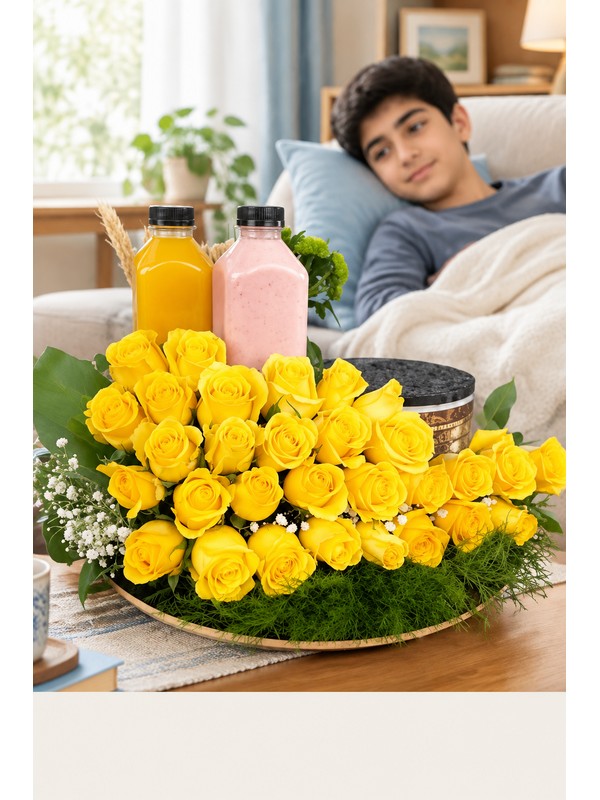باکس گل کلاسیک برای دوران نقاهت در تهران