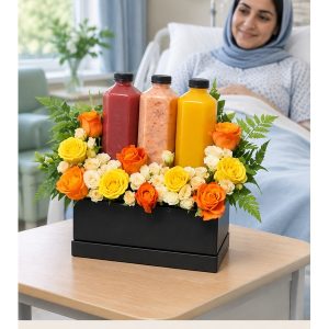 خرید اینترنتی سبد گل بیمارستانی در تهران | گل‌فروشی دل